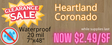 Clearance LVP at Karen's Carpetmax of Flint, MI - Heartland Coronado waterproof flooring